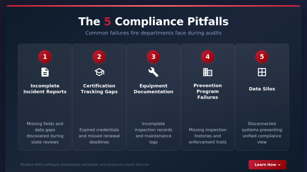 Common failures fire departments face during audits 